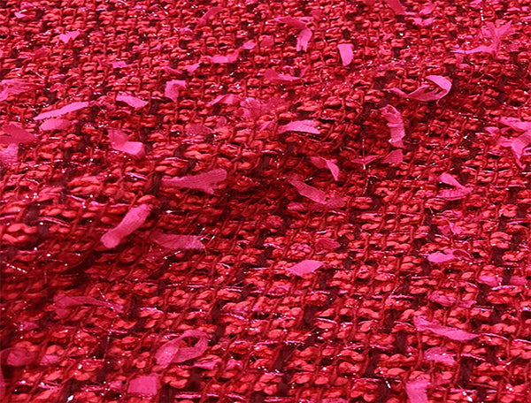 Shades of Red  - Shimmering Double Faced French Tweed - 152 cm Wide.