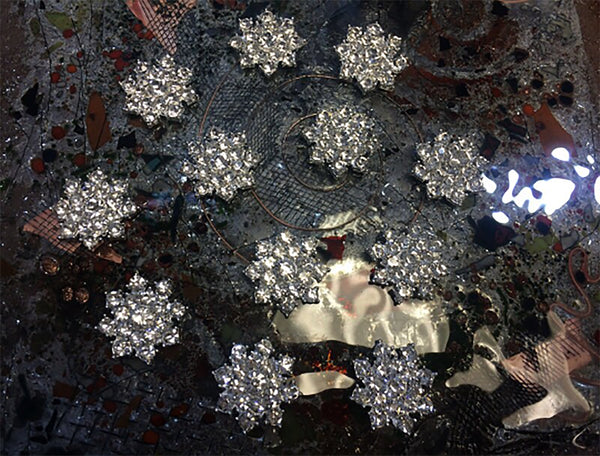 Pearls and Crystal on Silver Alloy Backing Buttons -  28 mm across.