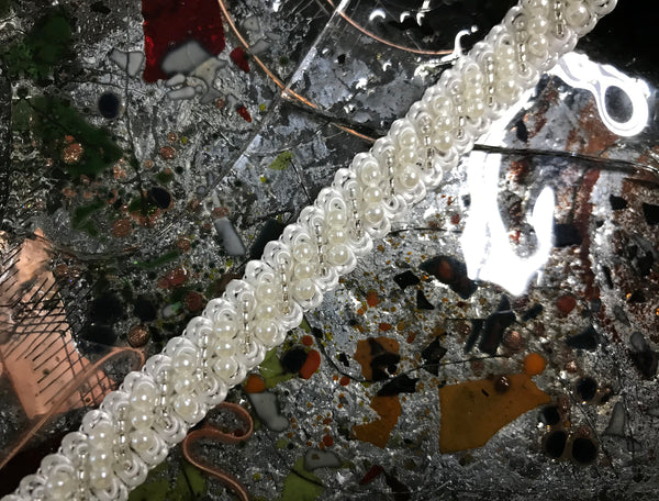 Glass Beds and Pearls -  Beaded Trim - 1/2" Wide.
