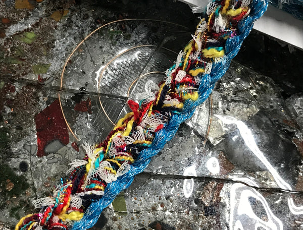 Multi Colors Crocheted  French Braid Trim - 2.1 cm (7/8") Wide.