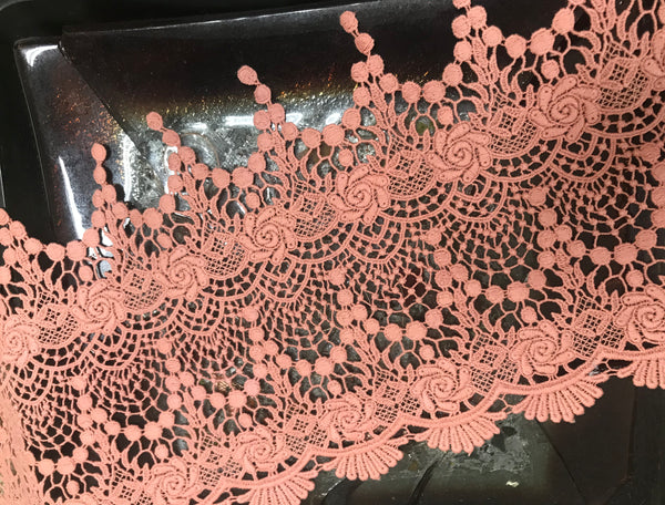Clay Powder - Cotton Italian  Lace - 24 cm  Wide.