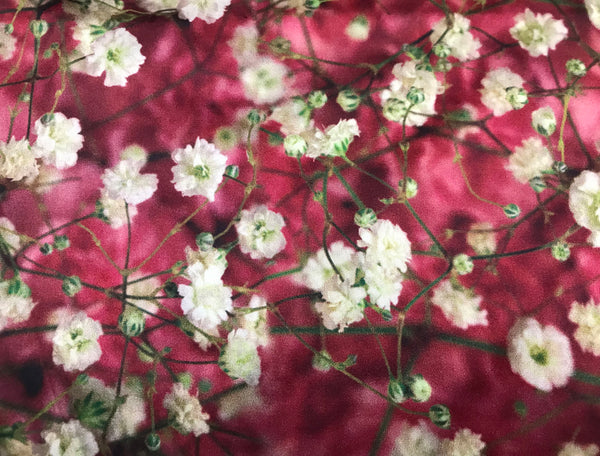 Multi Color Floral - Italian Stretch Silk Satin - 19 MM - 118 cm Wide.