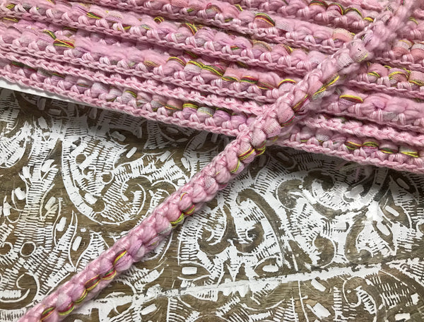 Multi Color w/Ribbons and Tulle Weaved Through Out  - French Tweed - 150 cm Wide.