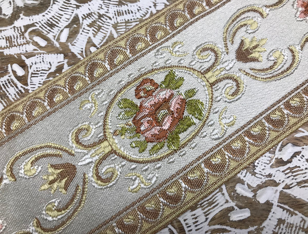 Multi Color  - Embroidered  Jacquard Ribbon -  In two Styles.