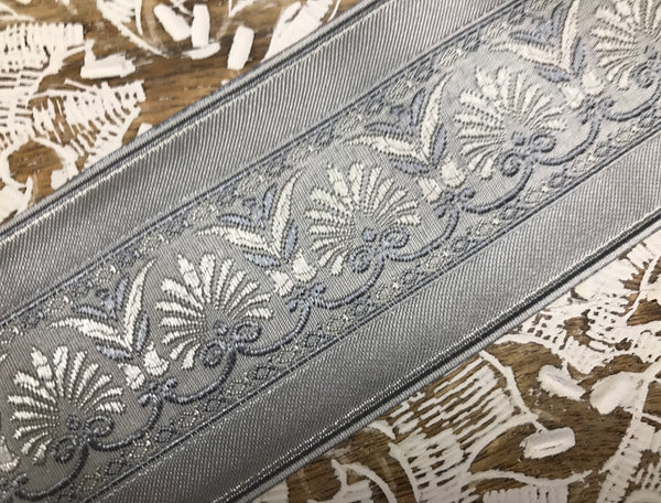 Multi Color - Embroidered Velvet Jacquard Ribbon - in Tree Colors and Tree Width.