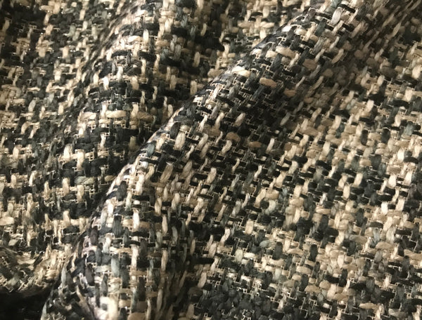 Shades of Moss Green/Tan w/Speckles of Silver - French Tweed - 150 Wide.