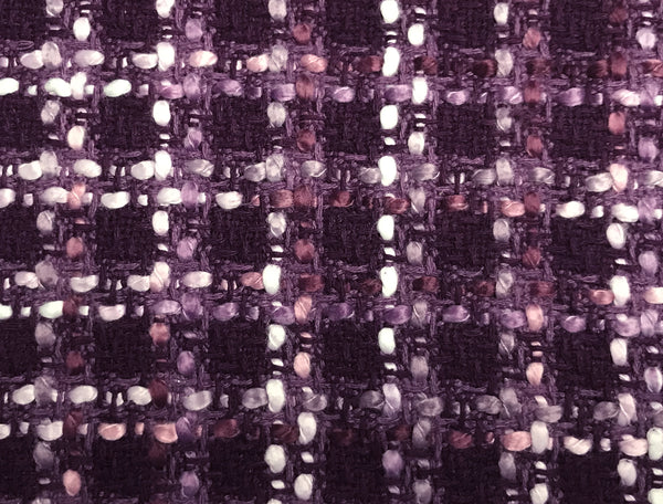 Shades of Marron/Purple/Pink/White - French Tweed - 150 cm Wide.