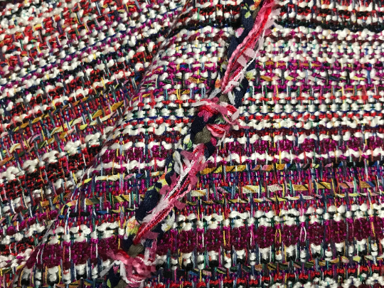 Multi Color Lined - French Tweed - 150 cm Wide.