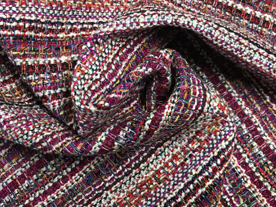 Multi Color Lined - French Tweed - 150 cm Wide.