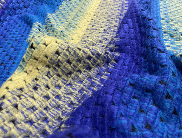 Multi Color  Hombre Knitted  - Italian Woolen - 150  cm Wide - Available in 2 Colors.