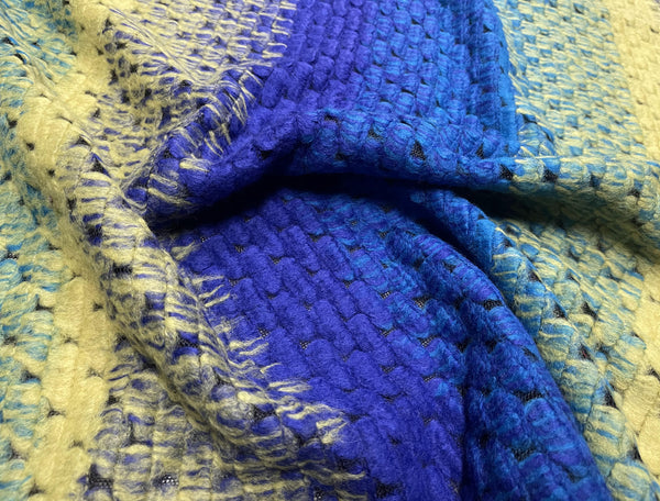 Multi Color  Hombre Knitted  - Italian Woolen - 150  cm Wide - Available in 2 Colors.