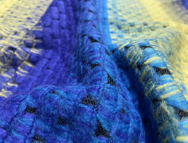 Multi Color  Hombre Knitted  - Italian Woolen - 150  cm Wide - Available in 2 Colors.
