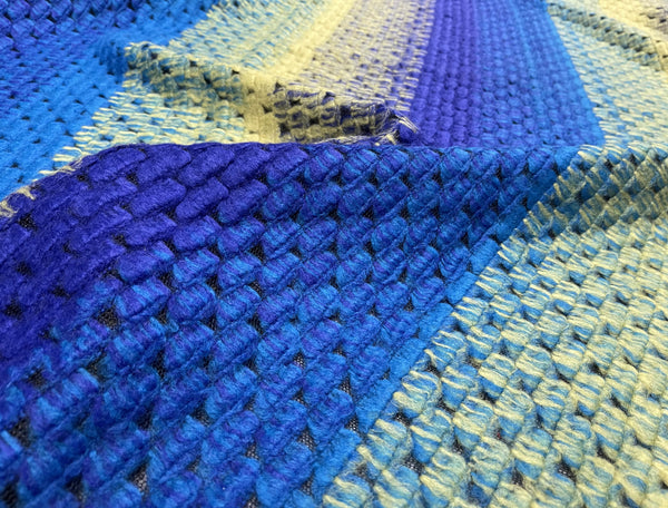 Multi Color  Hombre Knitted  - Italian Woolen - 150  cm Wide - Available in 2 Colors.