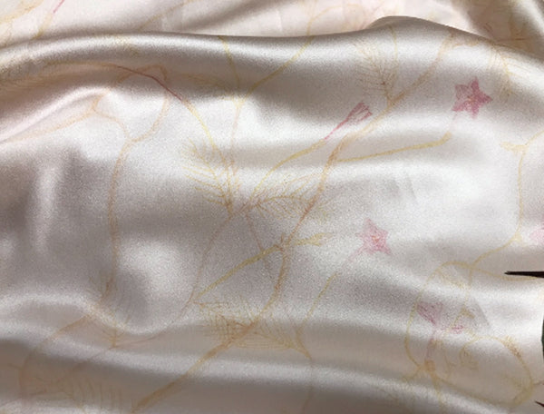 Multi Color Floral Stretch Silk  Satin - 143 W cm x 120 cm L,  Imported.