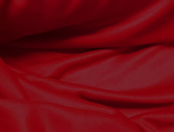 Red Short Staple Hair - Italian Alpaca Wool - 155 cm Wide, Imported.