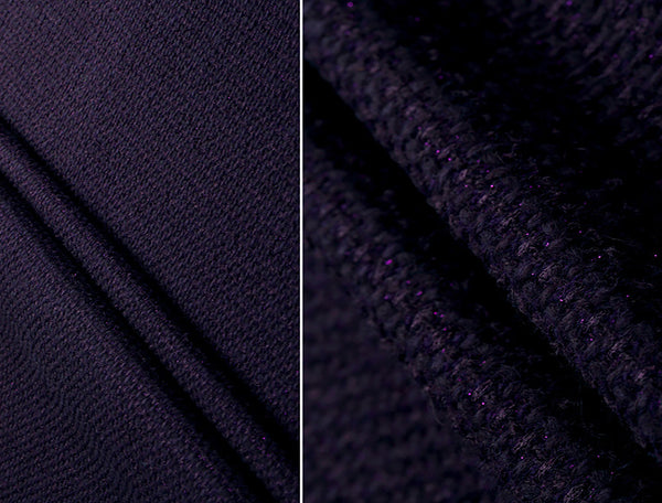Eggplant Purple w/Shiny Speckles - Italian Tweed - 156 cm Wide.