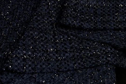 Midnight Blue - Shimmering  French Tweed - 150 cm Wide.