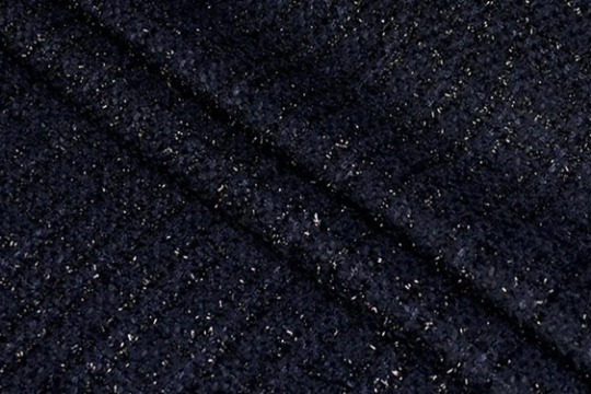 Midnight Blue - Shimmering  French Tweed - 150 cm Wide.