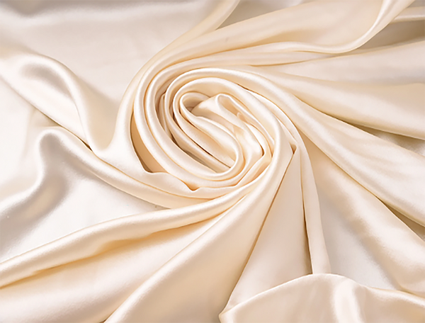 Cream Color Double Ply - Silk Satin - Mulberry Silk, 40 mm - 140 cm Wide.