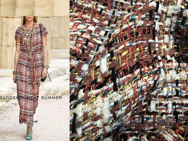 Multi Color With Ribbons - French Tweed - 145 cm Wide - WIKILACES