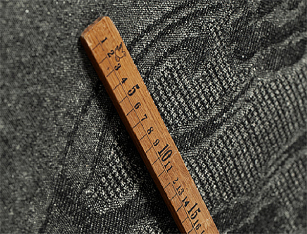 Grey/Black/Off White - Italian Fine Wool Jacquard - 120 cm Length x 150 cm Width.