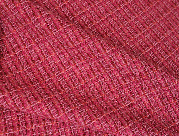Shades of Pink/Reddish Colors - Lined French Tweed - 148 cm Wide.