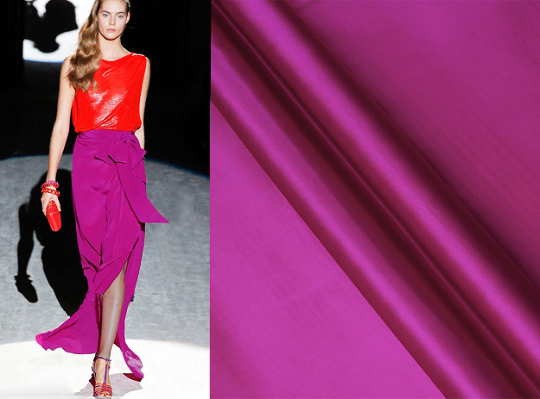 Raspberry Pink - Italian Stretch Mulberry Silk Satin - 108 cm Wide.