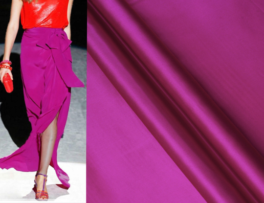 Raspberry Pink - Italian Stretch Mulberry Silk Satin - 108 cm Wide.