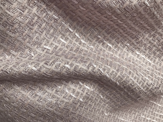 Pale Pink w/Ribbons - French Tweed - 150 cm Wide.