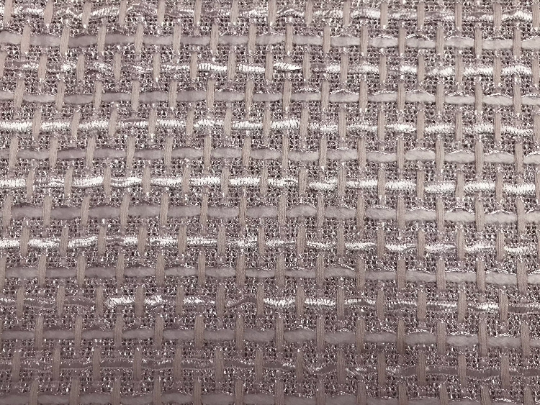 Pale Pink w/Ribbons - French Tweed - 150 cm Wide.