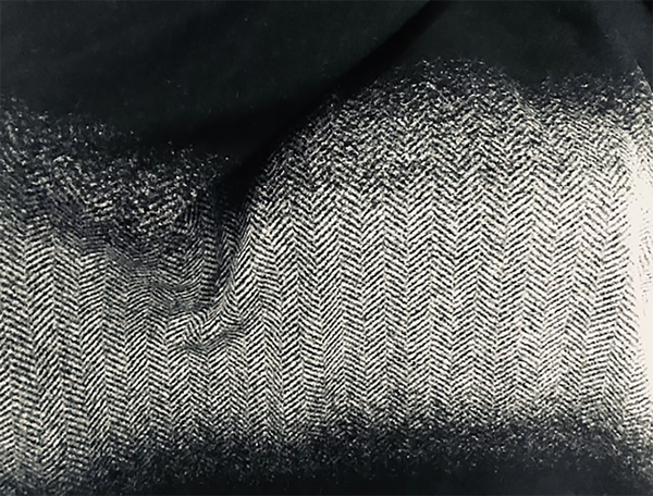 Black and White Hombre Italian Woolen - 150 cm Wide, Imported.