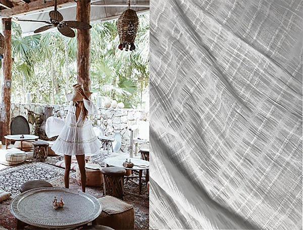 White Egyptian Cotton Jacquard  - 138 cm Wide.