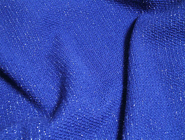 Blue & Silver Colors - Shimmering  French Tweed - 150 cm Wide