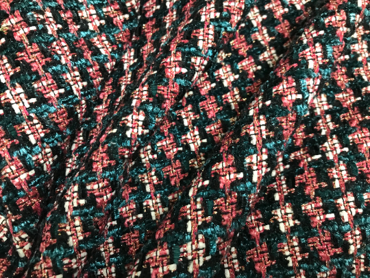 Multi Color w/Gold Accent - French Tweed - 150 cm Wide, Two Colors Available.