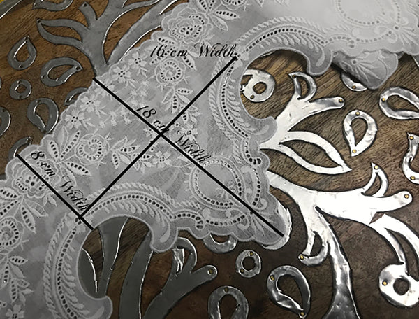 Natural White Broderie  Anglaise Lace on  Cotton Voile - 18 cm Wide.