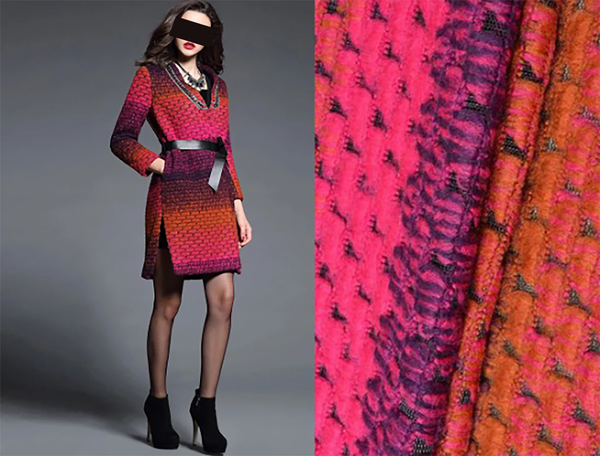Multi Color  Hombre Knitted  - Italian Woolen - 150  cm Wide - Available in 2 Colors.