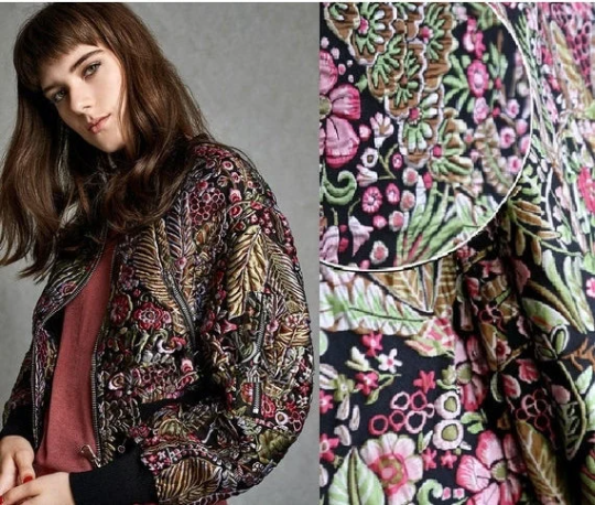 Multi Color 3 D Print - Italian  Jacquard Fabric - 145 cm Wide.