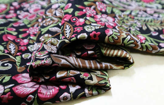 Multi Color 3 D Print - Italian  Jacquard Fabric - 145 cm Wide.