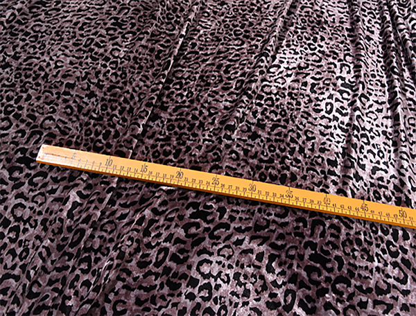 Leopard Print - Italian Silk Velvet - 114 cm Wide.
