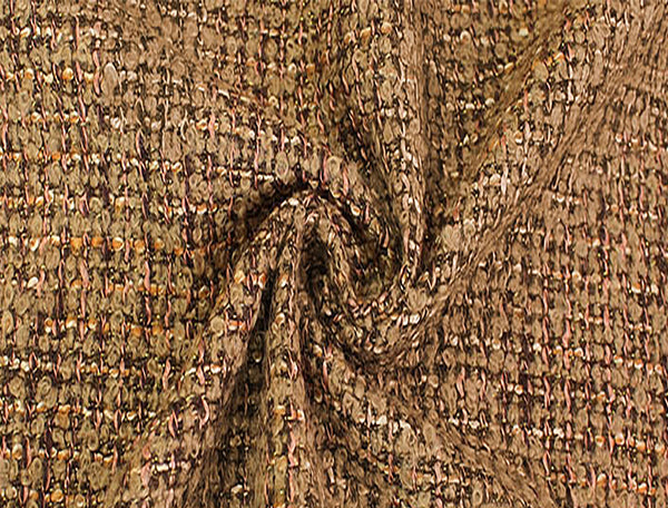 Shades of Gold/Brown -  French Tweed - 150 cm Wide.