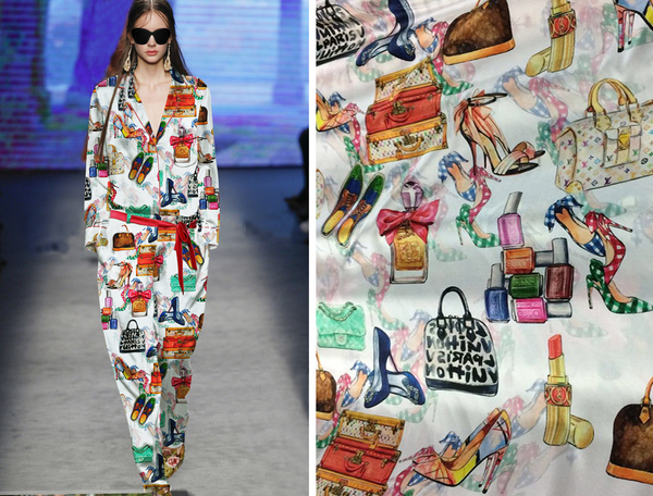 Multi Color "Fun" Print - Stretch Silk Satin - 19MM - in 3 Colors.