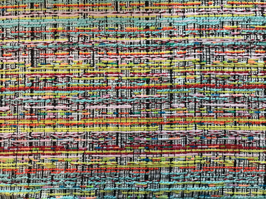 Multi Color w/Ribbons -  French Tweed - 150 cm Wide.