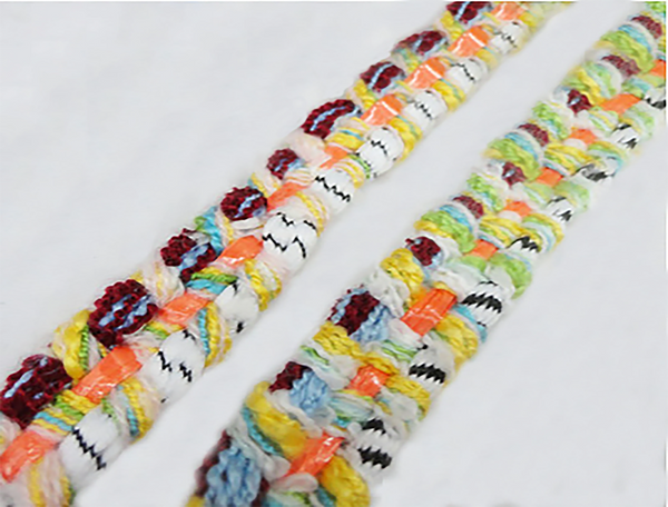 Multi Color w/Ribbons -  French Tweed - 150 cm Wide.