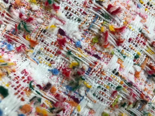 Multi Color in a Checkered Pattern - French Tweed -150 cm Wide.