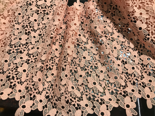 Peach Dust Italian  Lace - 32 cm  Wide.