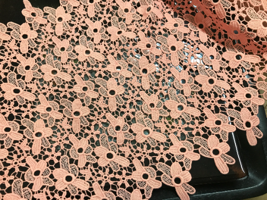 Peach Dust Italian  Lace - 32 cm  Wide.