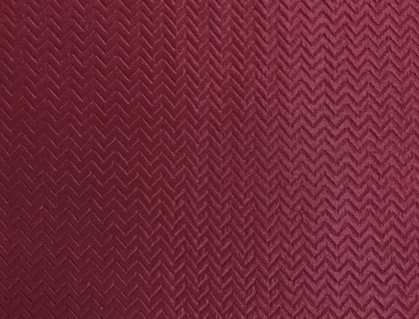 Burgundy Silk/Wool Jacquard - Chevron Style - 60 MM - 146 cm Wide.