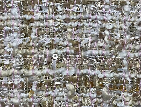 Shades of Blues or Pink Whites and Tans with Small Sequins - French Tweed - 150 cm Wide.
