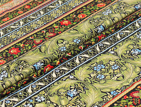 Multi Color Print - Italian Silk Linen Fabric - 127 cm Length x 132 cm Width.