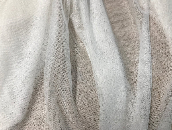 Natural White- French Silk Tulle - 152 cm Width.
